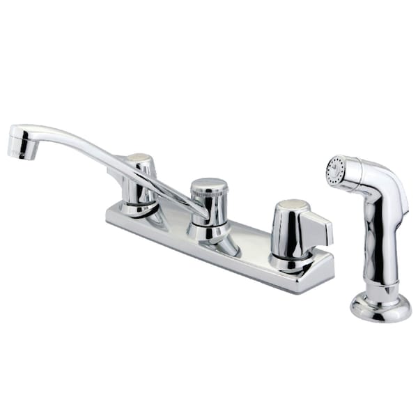 KB120SP 8" Centerset Kitchen Faucet, Polished Chrome